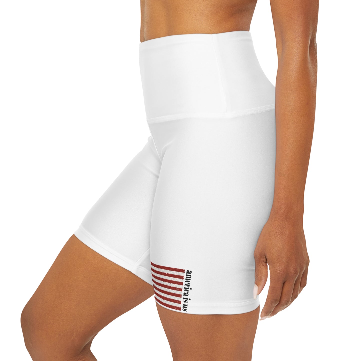 High Waisted Yoga Shorts (AOP)